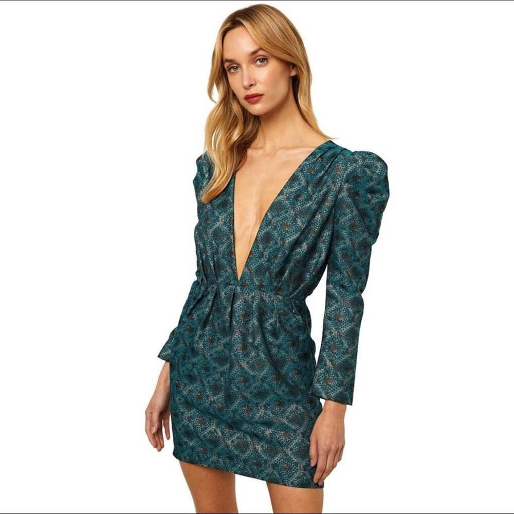 NWT MISA LOS ANGELES Charlize Metallic Dress